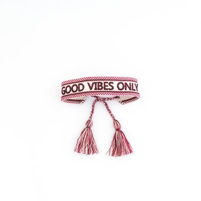 Canvas Armband "Good Vibes Only"