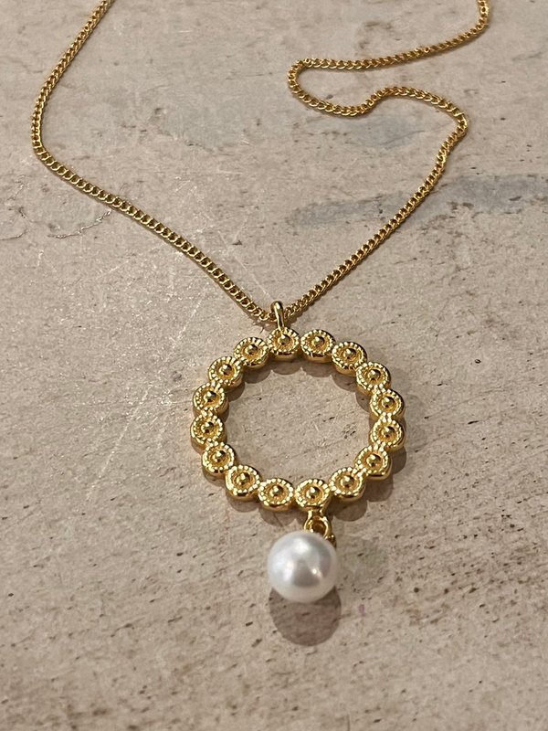 Collier "Circle Pearl" in Gold